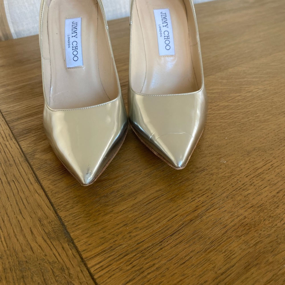 Jimmy Choo silver heels